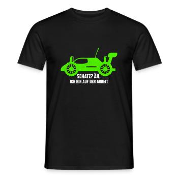 Schatz? Äh, Ich bin auf der Arbeit Modellbau RC C - Männer T-Shirt - Schwarz - Vorne - AI Model Male 178 light (178cm)