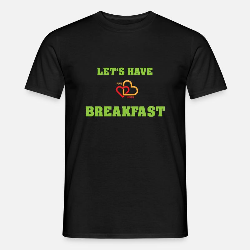 breakfast - Männer T-Shirt - Schwarz