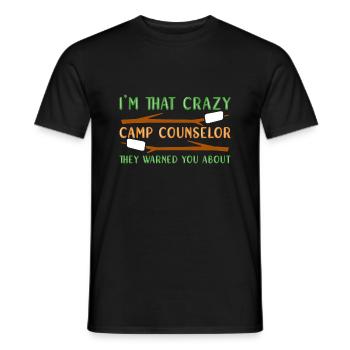 Tent Camp Manager Summer Camp - Men's T-Shirt - black - Front - AI Model Male 178 light (178cm)