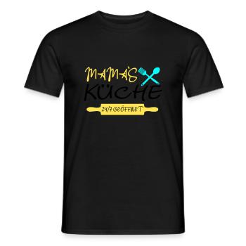 Mamas Küche 24h - Männer T-Shirt - Schwarz - Vorne - AI Model Male 178 light (178cm)
