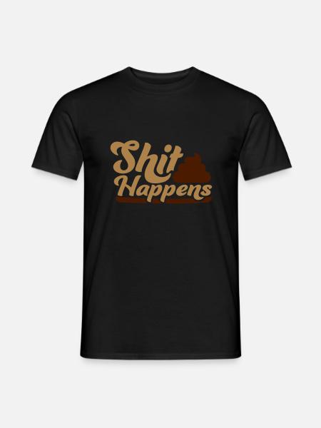 Poop pile shit happens - Men's T-Shirt - black
