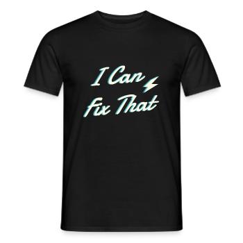 Fix That Electro Worker Craftsman Electrician - Men's T-Shirt - black - Front - AI Model Male 178 light (178cm)