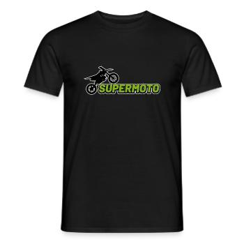 Supermoto schriftzug schwarz - Männer T-Shirt - Schwarz - Vorne - AI Model Male 178 light (178cm)