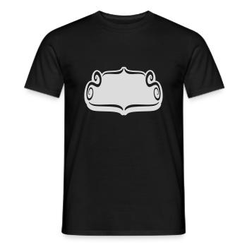 Cadre ornement artistique décoratif - T-shirt homme - noir - Devant - AI Model Male 178 light (178cm)
