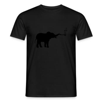 Joint Weed Smoking Elephant - T-shirt homme - noir - Devant - AI Model Male 178 light (178cm)