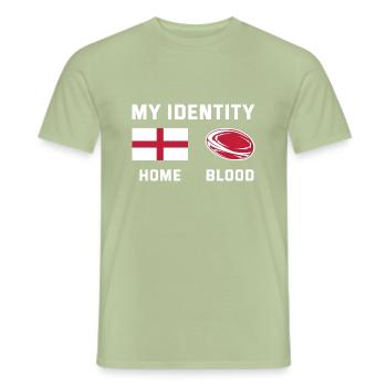 My Identity England Rugby - Men's T-Shirt - sage - Front - AI Model Male 178 light (178cm)