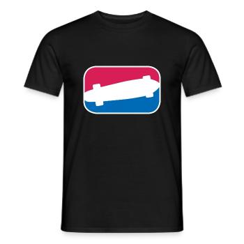 Longboard Skateboard Skate Logo lustiges Geschenk - Männer T-Shirt - Schwarz - Vorne - AI Model Male 178 light (178cm)