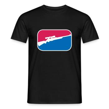 Jäger Gewehr Büchse Jagd cooles lustiges Geschenk - Männer T-Shirt - Schwarz - Vorne - AI Model Male 178 light (178cm)