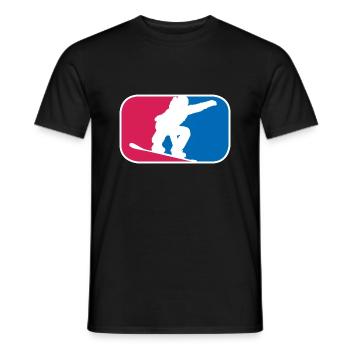 Snowboard Winter Schnee Berge lustige Geschenk - Männer T-Shirt - Schwarz - Vorne - AI Model Male 178 light (178cm)