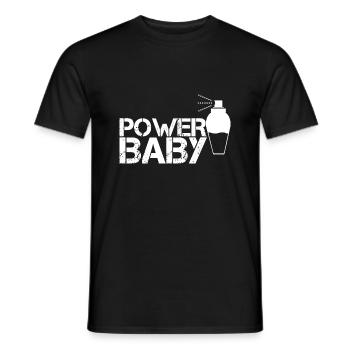 Bébé Puissance - T-shirt homme - noir - Devant - AI Model Male 178 light (178cm)