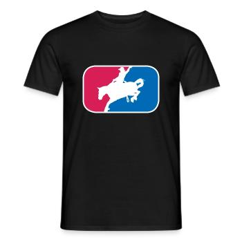 Rodeo Cowboy Reiten Western lustige Geschenk - Männer T-Shirt - Schwarz - Vorne - AI Model Male 178 light (178cm)