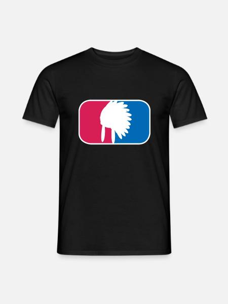 Indianer Häuptling Kopfschmuck lustige Geschenk - Männer T-Shirt - Schwarz