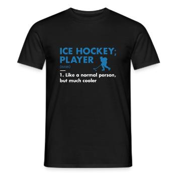 Sport Player Definition Ice Hockey - Männer T-Shirt - Schwarz - Vorne - AI Model Male 178 light (178cm)