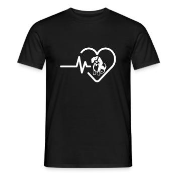Dog Hund - Men's T-Shirt - black - Front - AI Model Male 178 light (178cm)