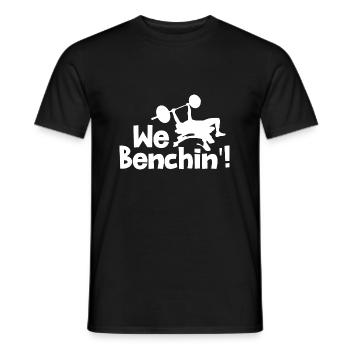 Wir Benchin Powerlifter Benchpress Gym Training - Männer T-Shirt - Schwarz - Vorne - AI Model Male 178 light (178cm)