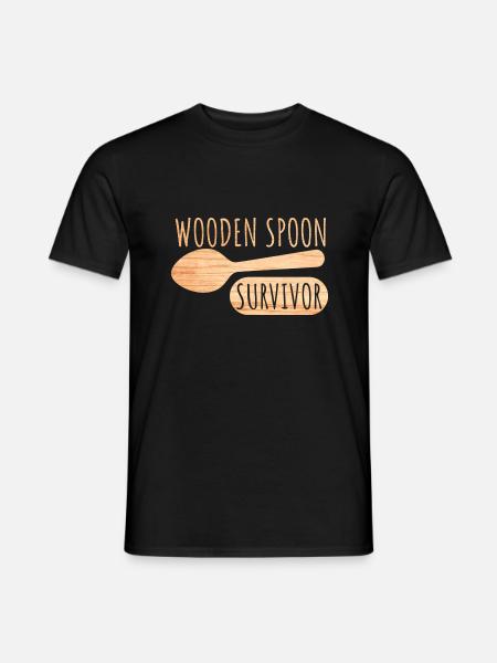Wooden Spoon Survivor - Men's T-Shirt - black