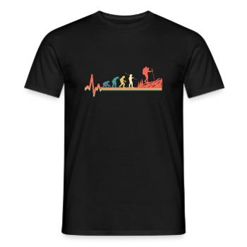 Wanderer Berg Retro Berge - Männer T-Shirt - Schwarz - Vorne - AI Model Male 178 light (178cm)