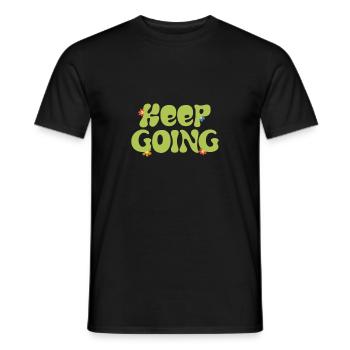 keep going - Men's T-Shirt - black - Front - AI Model Male 178 light (178cm)