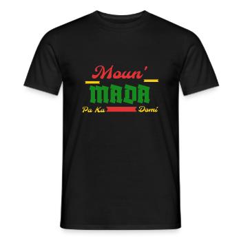 Moun Mada pa ka domi - T-shirt homme - noir - Devant - AI Model Male 178 light (178cm)