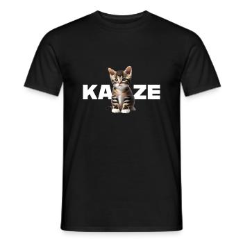 Katze - Für alle die Katzen lieben und das Ze - Männer T-Shirt - Schwarz - Vorne - AI Model Male 178 light (178cm)