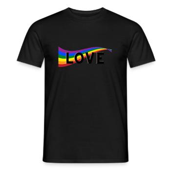 Fierté Arc-en-ciel - T-shirt homme - noir - Devant - AI Model Male 178 light (178cm)