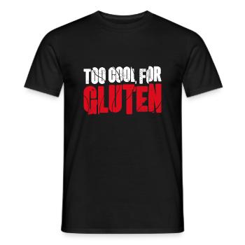 Trop cool pour le gluten - Funny Celiac Design - T-shirt homme - noir - Devant - AI Model Male 178 light (178cm)
