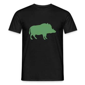 wildschwein - Männer T-Shirt - Schwarz - Vorne - AI Model Male 178 light (178cm)