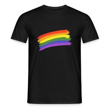 LGBTQ - Männer T-Shirt - Schwarz - Vorne - AI Model Male 178 light (178cm)