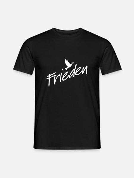 Einfach Frieden für alle - mit Friedenstaube - Männer T-Shirt - Schwarz