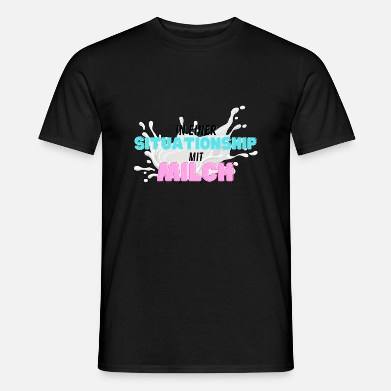 Situationship mit Milch - Männer T-Shirt - Schwarz