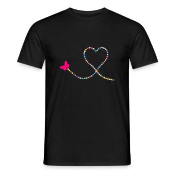 coeurs herzchen I coeur vous aime Je te aime U19 - T-shirt homme - noir - Devant - AI Model Male 178 light (178cm)