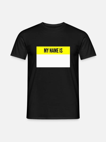 My name is Mein Name ist Namensschild - Männer T-Shirt - Schwarz