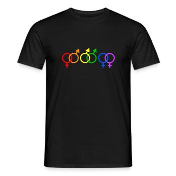 L'amour est l'amour Gay Pride LGBT - T-shirt homme - noir - Devant - AI Model Male 178 light (178cm)