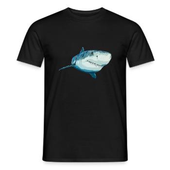 Tiger Shark - Men's T-Shirt - black - Front - AI Model Male 178 light (178cm)