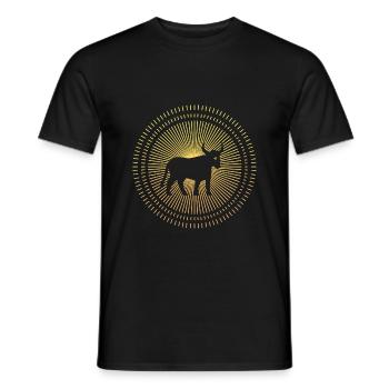 Stier als Sternzeichen - Männer T-Shirt - Schwarz - Vorne - AI Model Male 178 light (178cm)