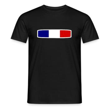 FRANKREICH - Männer T-Shirt - Schwarz - Vorne - AI Model Male 178 light (178cm)