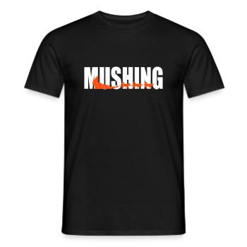 Husky - Malamute - Mushing von Musher-Shirts.de - Männer T-Shirt - Schwarz - Vorne - AI Model Male 178 light (178cm)