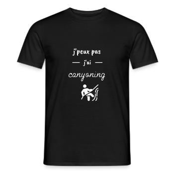 J'peux pas j'ai canyoning ! Idée cadeau canyoning - T-shirt homme - noir - Devant - AI Model Male 178 light (178cm)
