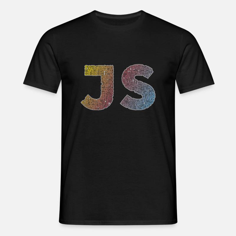 JS (JavaScript) - Men's T-Shirt - black