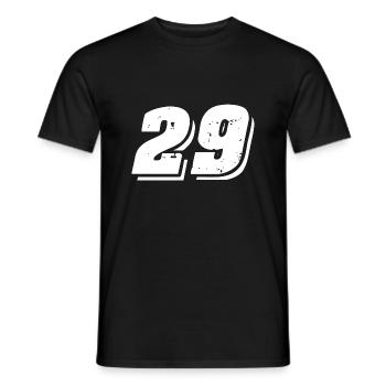 29 Zahl Symbol - Männer T-Shirt - Schwarz - Vorne - AI Model Male 178 light (178cm)