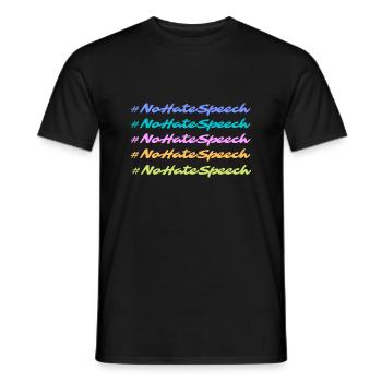 #NoHateSpeeche - T-shirt homme - noir - Devant - AI Model Male 178 light (178cm)