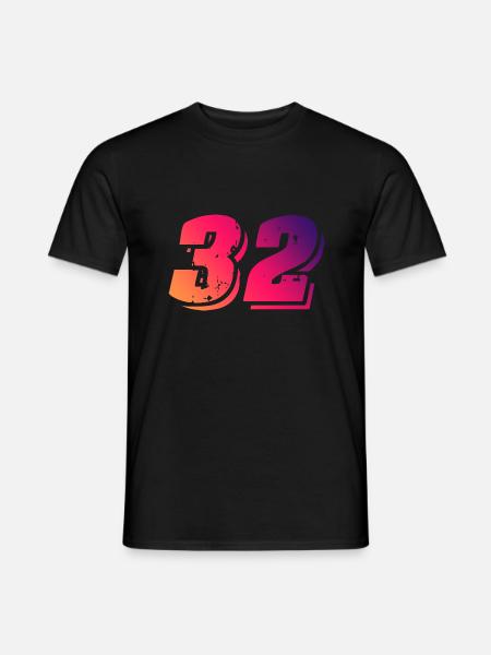 32 Number Symbol - Men's T-Shirt - black