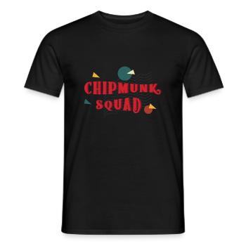 Chipmunk Squad Cute Squirrel Forest Animal - Men's T-Shirt - black - Front - AI Model Male 178 light (178cm)