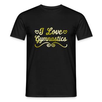 Ich liebe Gymnastik - Männer T-Shirt - Schwarz - Vorne - AI Model Male 178 light (178cm)
