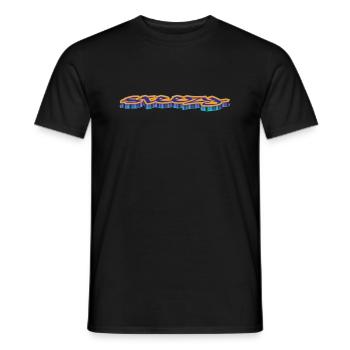 steezy - Männer T-Shirt - Schwarz - Vorne - AI Model Male 178 light (178cm)