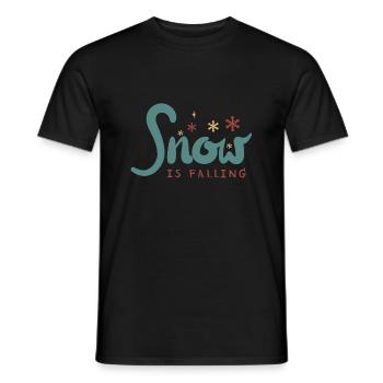 Snowflakes - Männer T-Shirt - Schwarz - Vorne - AI Model Male 178 light (178cm)