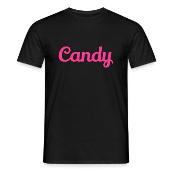 Candy - Men's T-Shirt - black - Front - AI Model Male 178 light (178cm)