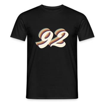 92nd anniversary vintage - Men's T-Shirt - black - Front - AI Model Male 178 light (178cm)