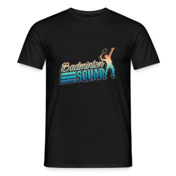 Tournoi de badminton Squad Funny Hobby Sports - T-shirt homme - noir - Devant - AI Model Male 178 light (178cm)