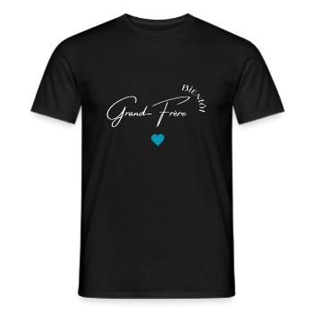 Bientôt grand frère - T-shirt homme - noir - Devant - AI Model Male 178 light (178cm)